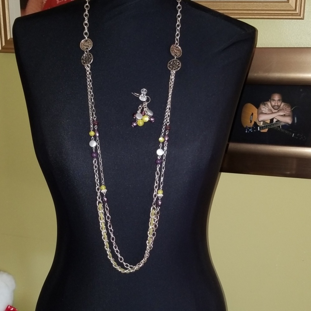 Necklace and matching earrings